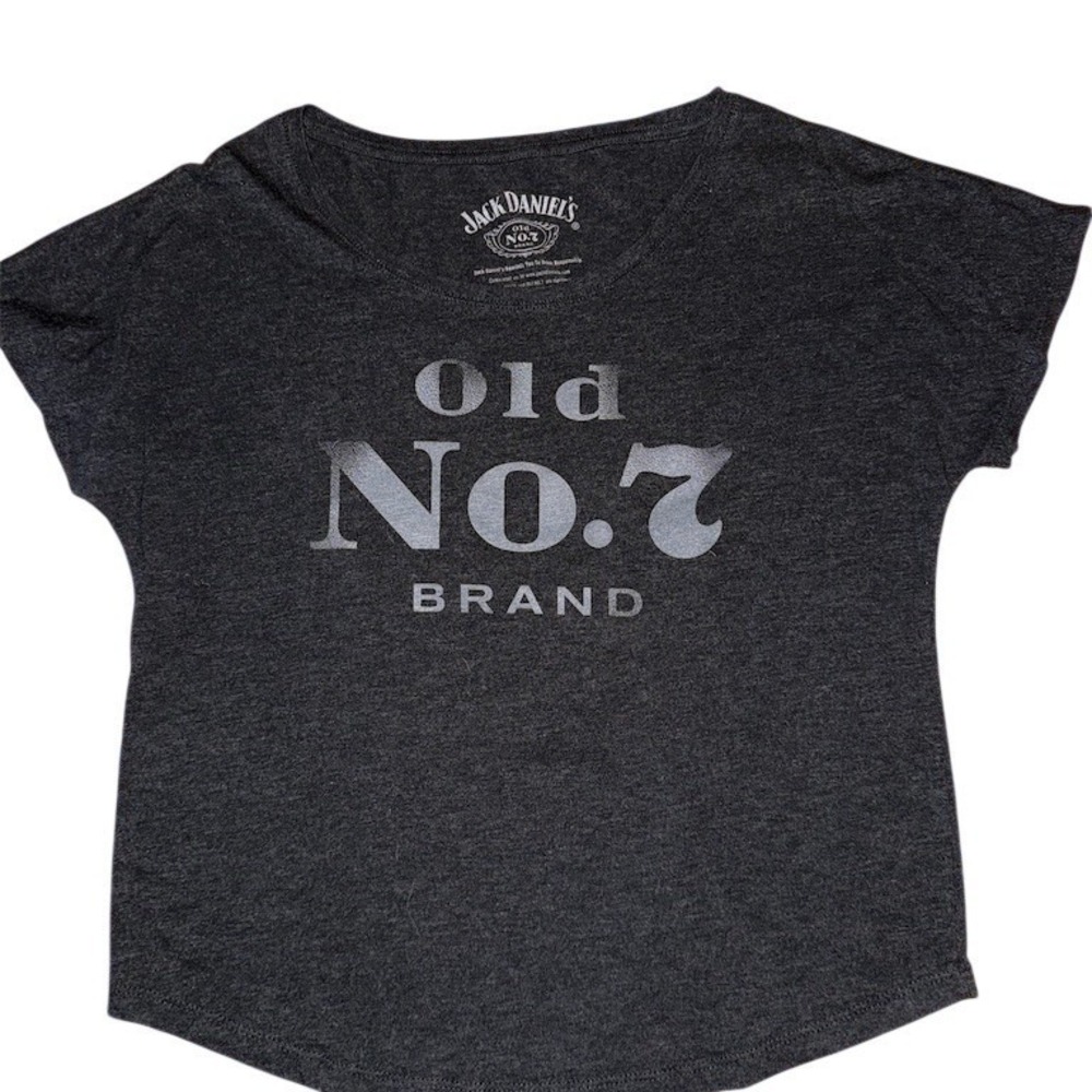 Jack Daniel's Old No. 7 Womens Graphic T-Shirt Heather Gray‎ Size M